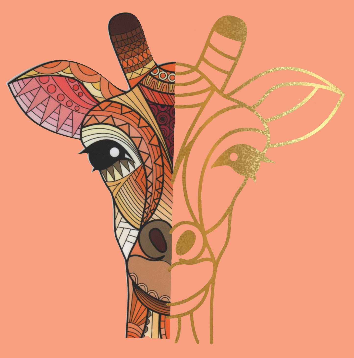 Giraffe Design Gold T-shirt for woman Trending (Copia)